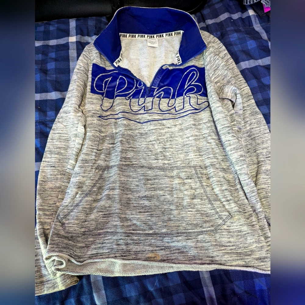 Blue and gray Pink sweatshirt